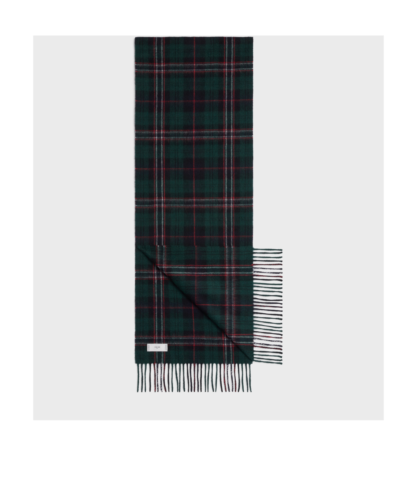 CELINE TRIOMPHE SCARF IN CHECK CASHMERE