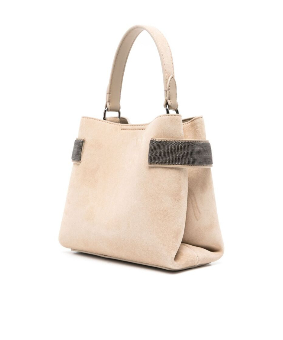 BRUNELLO CUCINELLI MONILI-CHAIN SUEDE CROSS BODY BAG 