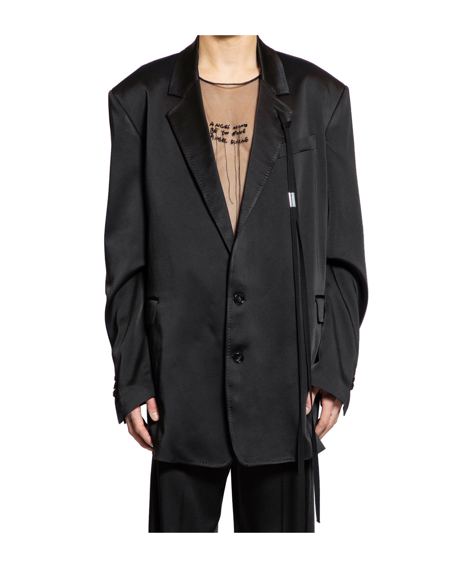 Ann Demeulemeester Long-sleeved Suit Jacket In Black