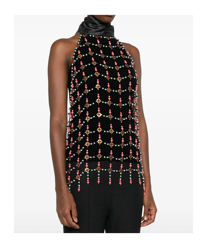 Dries Van Noten Halter Vest In Multi