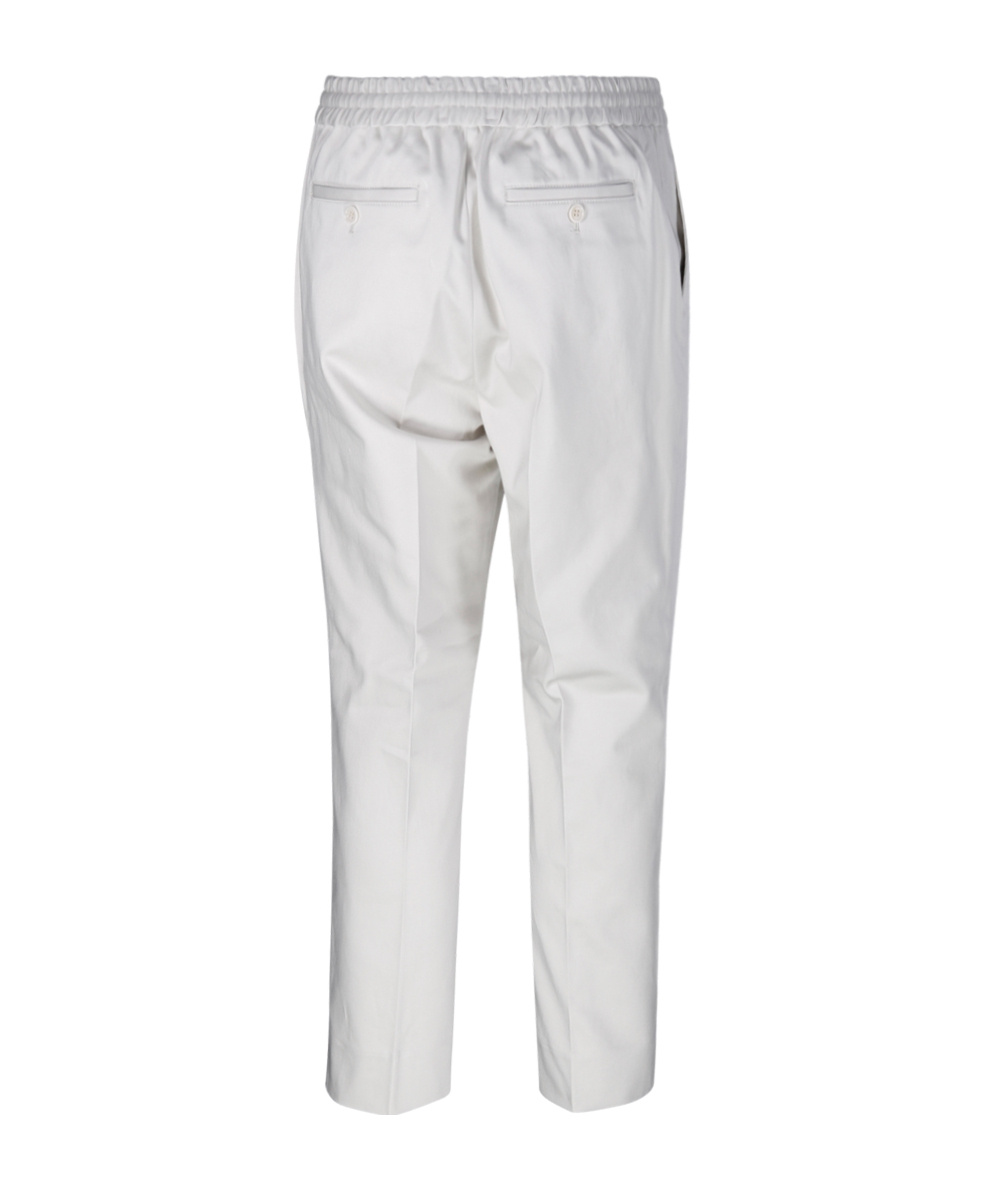 Ami Alexandre Mattiussi Ami Elastic Waist Straight Leg Trousers In White