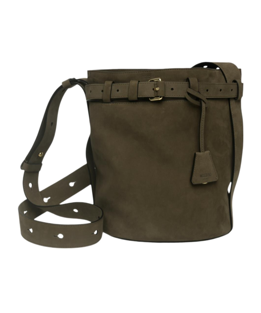 Moschino Brushed Leather Crossbody Bag