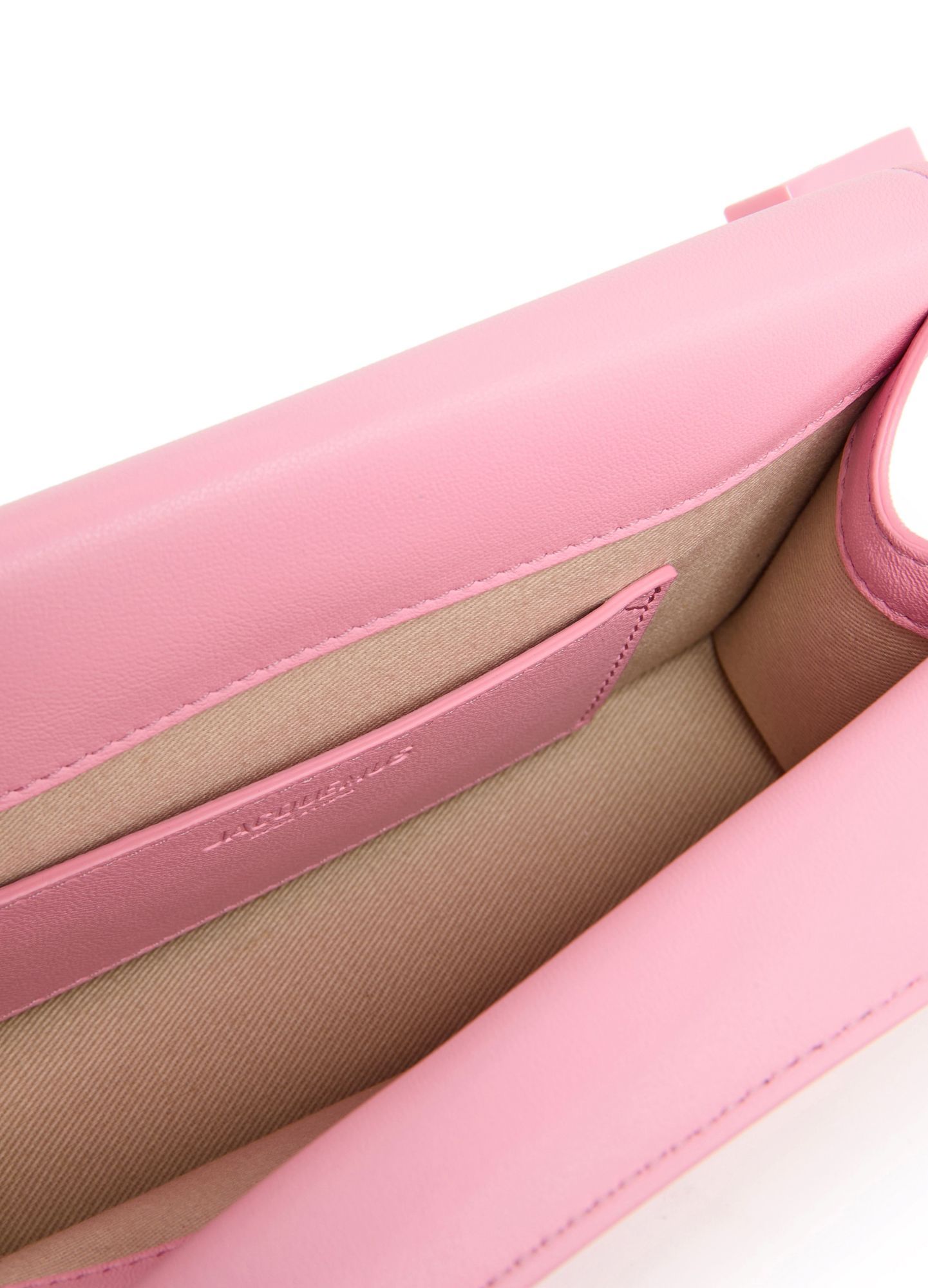 Jacquemus Leather La Petite Pochette Clutch Bag In Pink
