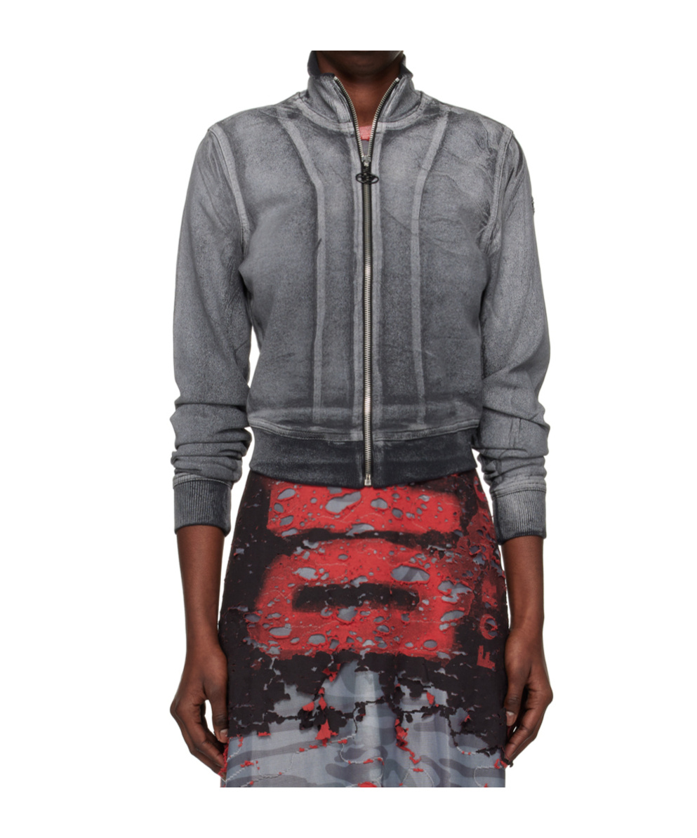 Diesel D-emy-s Track Jacket In Gray