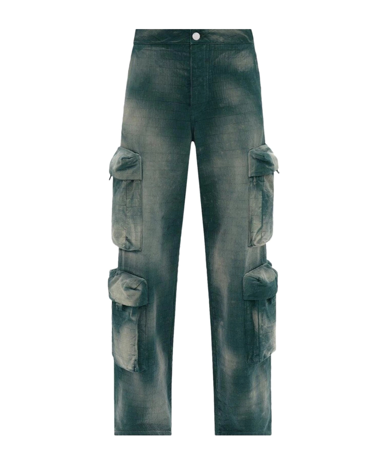 Amiri Patterned-jacquard Cargo Trousers In Green