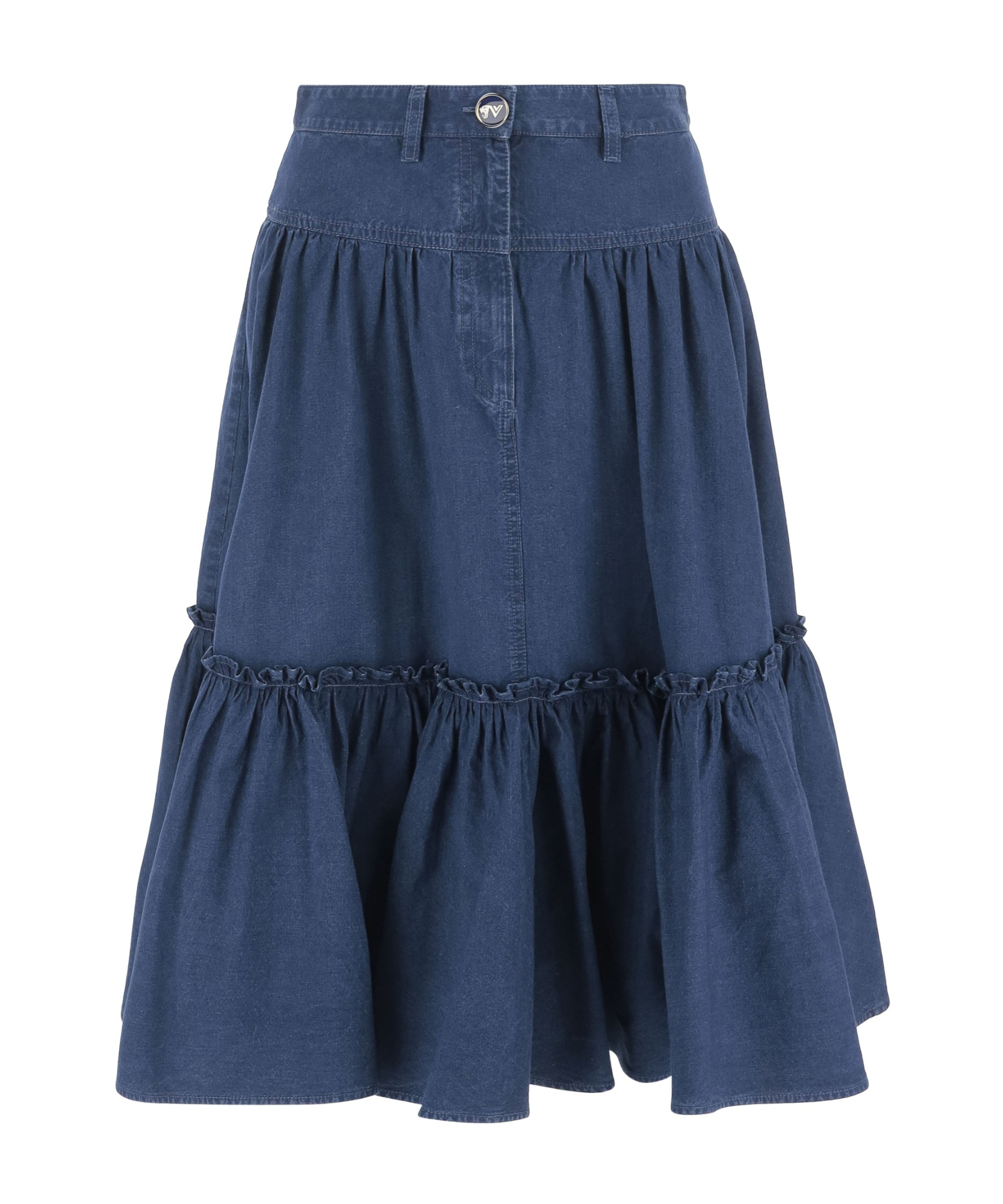 Valentino Belt-loop Skirt In Blue