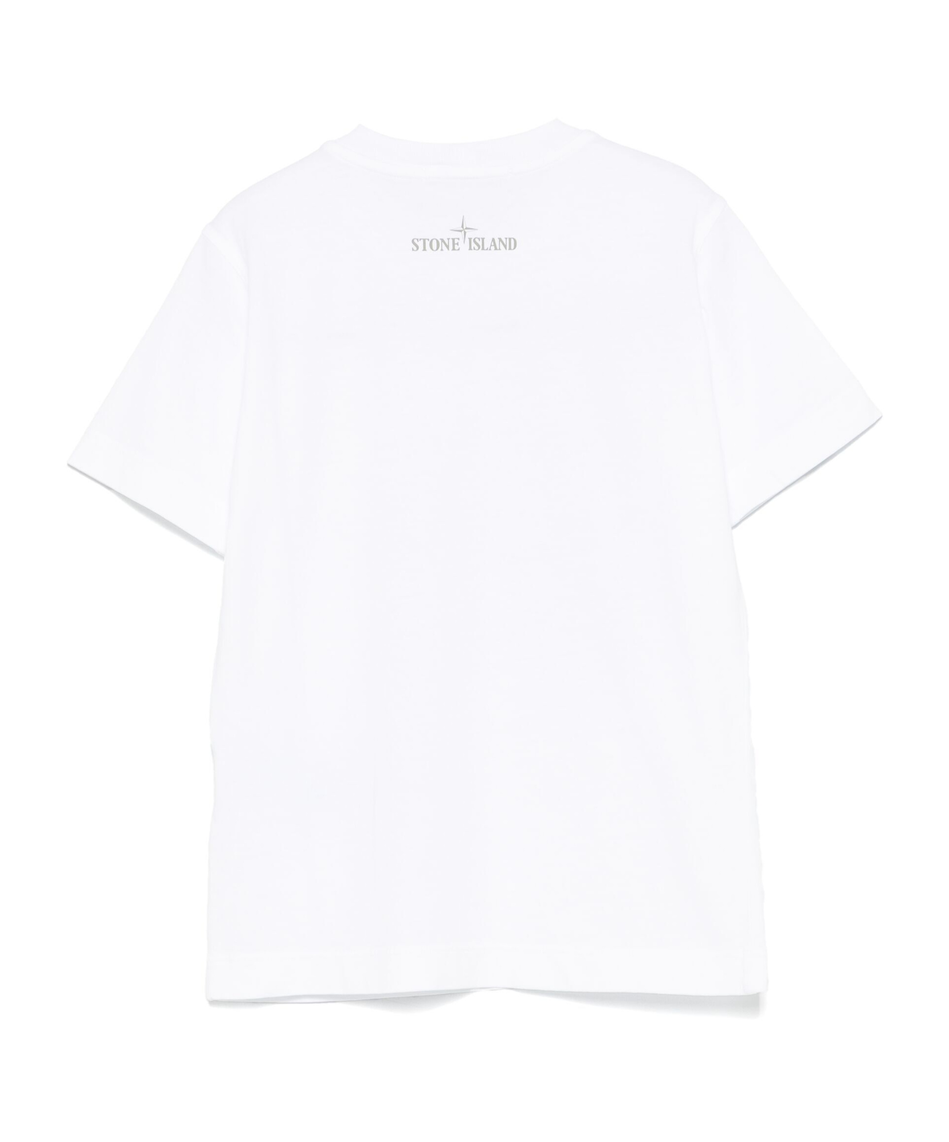 STONE ISLAND STONE ISLAND JUNIOR COMPASS PRINTED CREWNECK T-SHIRT