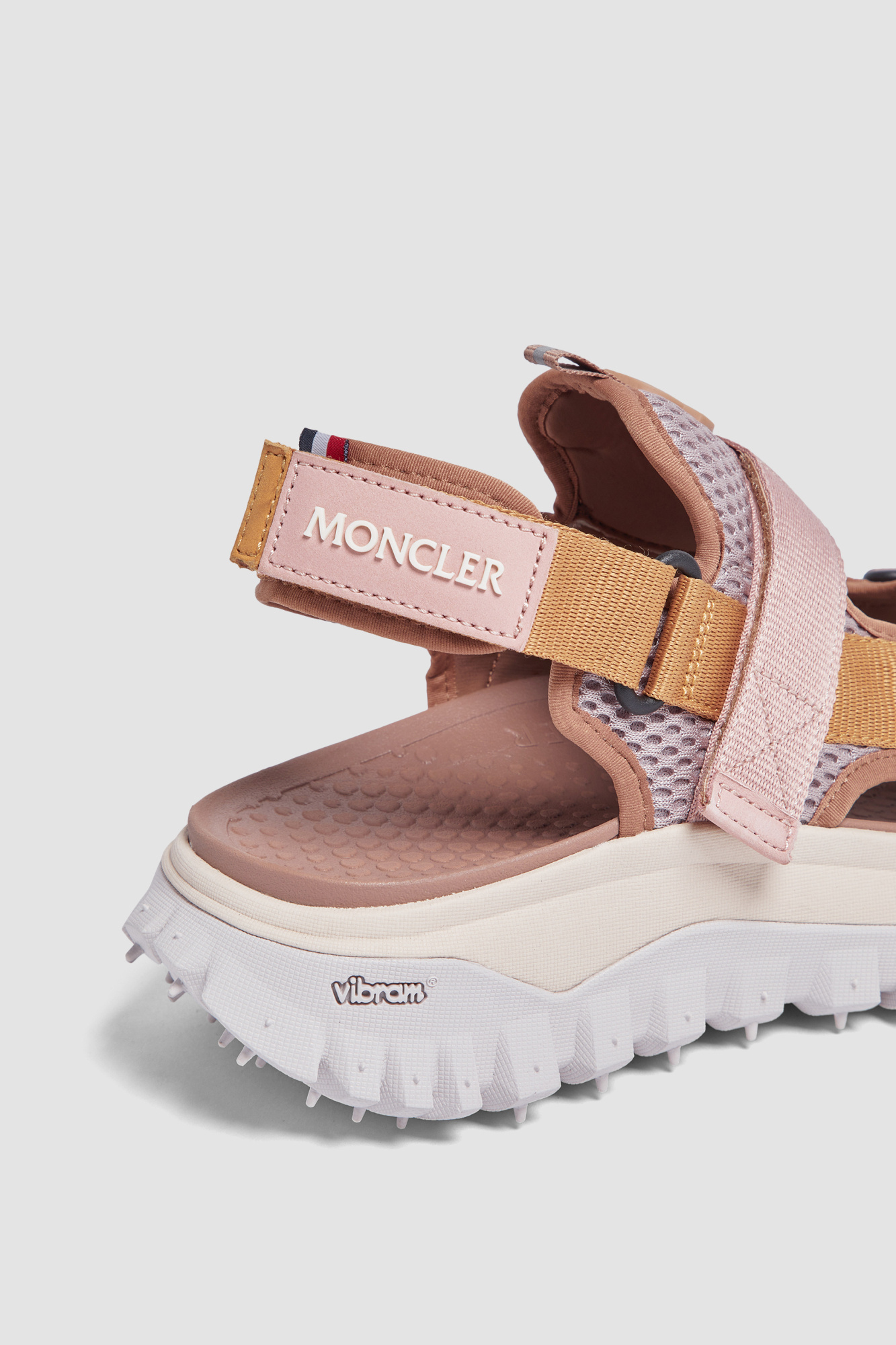 Shop Moncler Trailgrip Vela Sandals In Pink