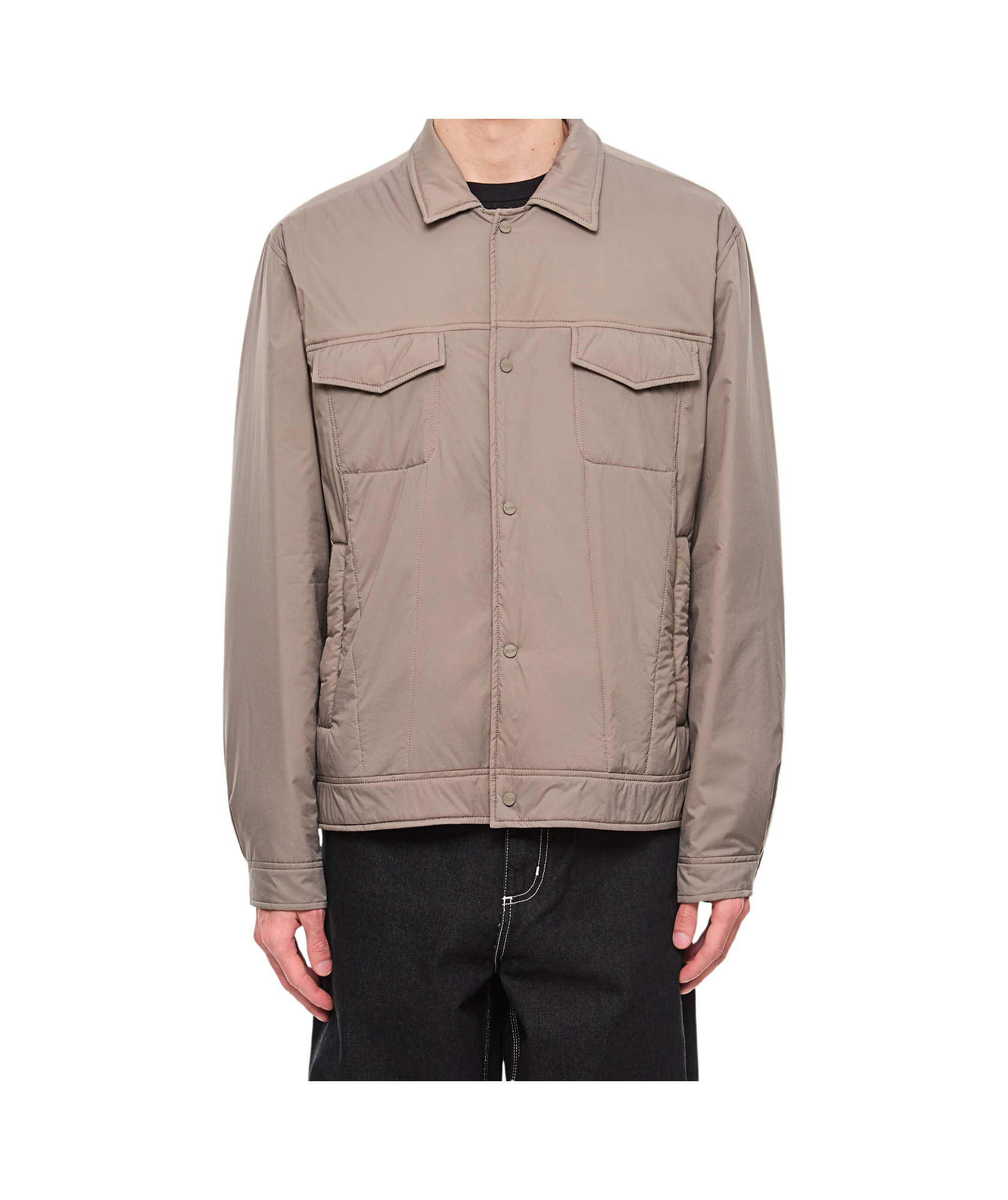 Herno Padded Overshirt In Grey