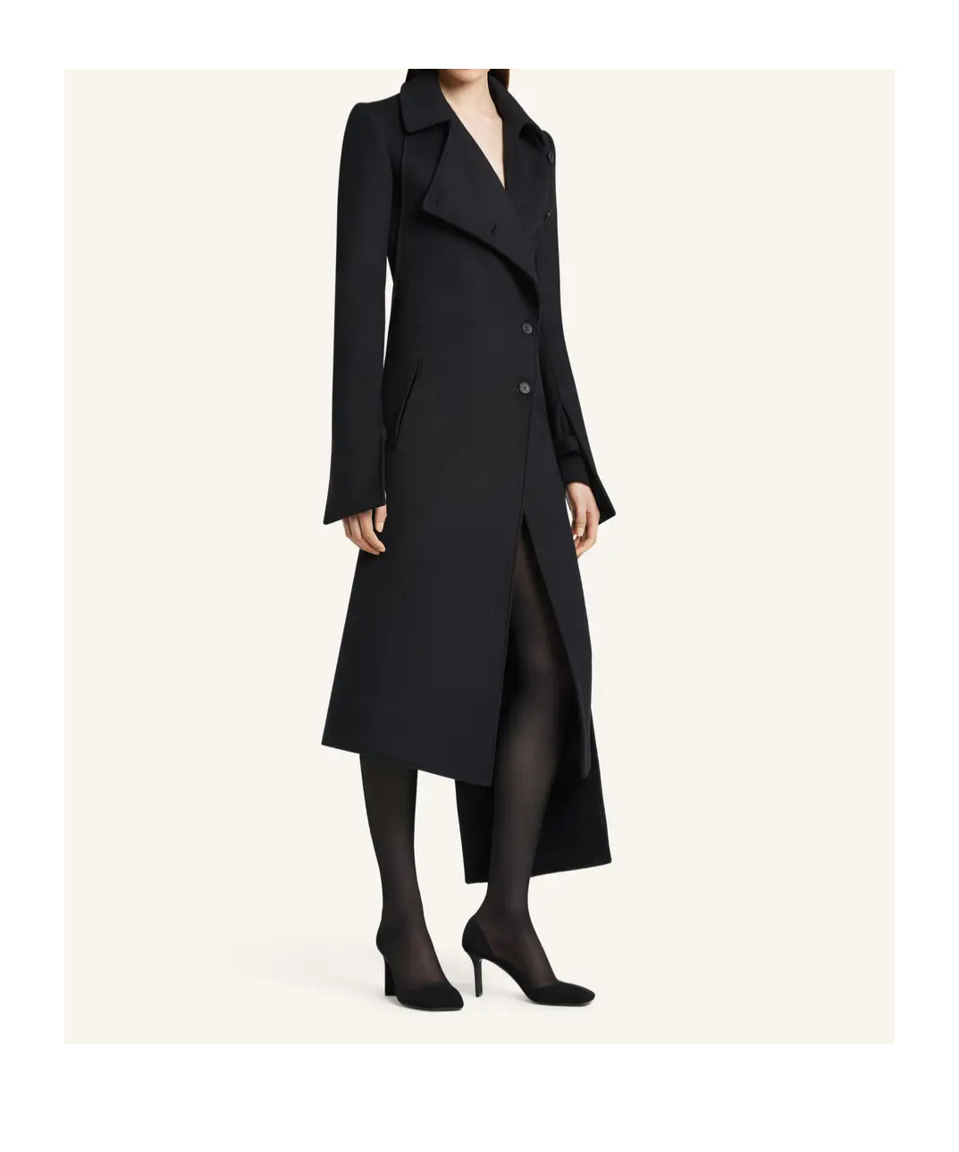 Courrèges Courreges Women Oblique Asymmetrical Coat In Black