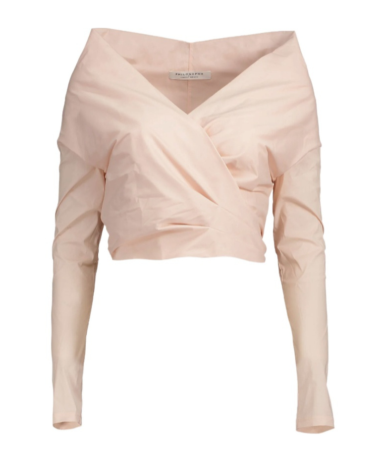 Philosophy Di Lorenzo Serafini Wraparound V-neck Top In Neutral