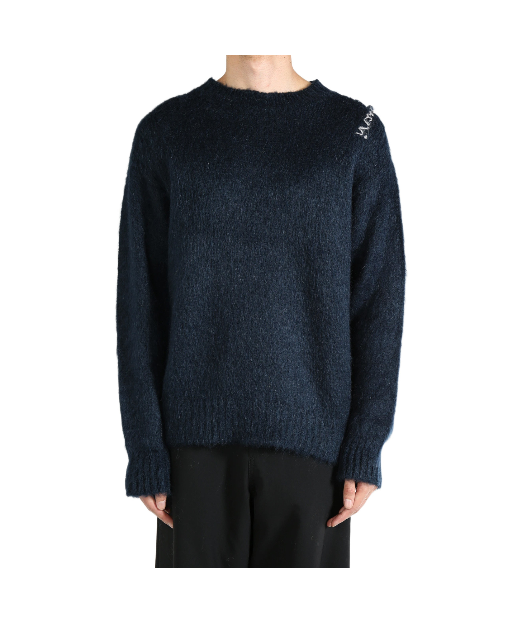 Marni Round Neck Sweater In Black
