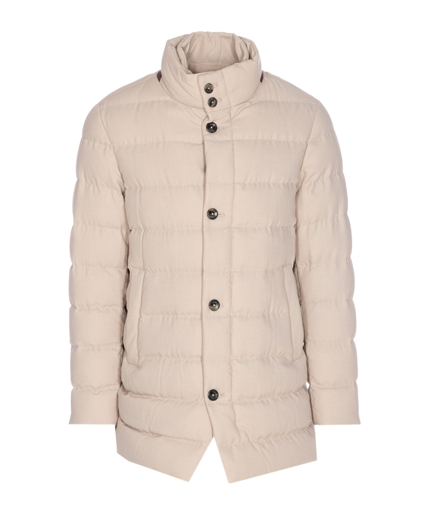 Herno Men Single Breasted Down Jacket In Neutral