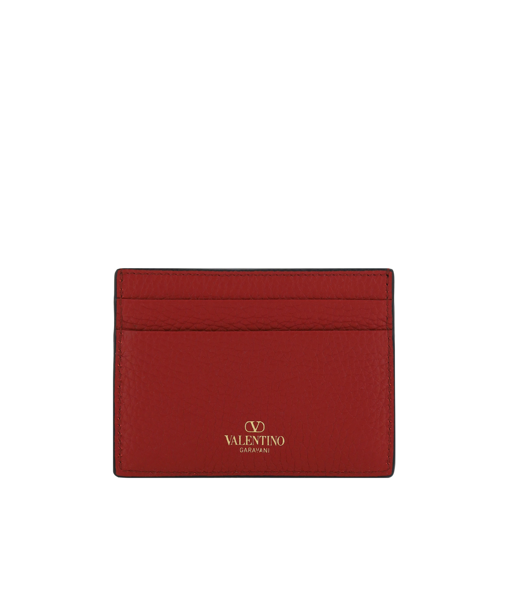 Valentino Rockstud Cardholder In Red
