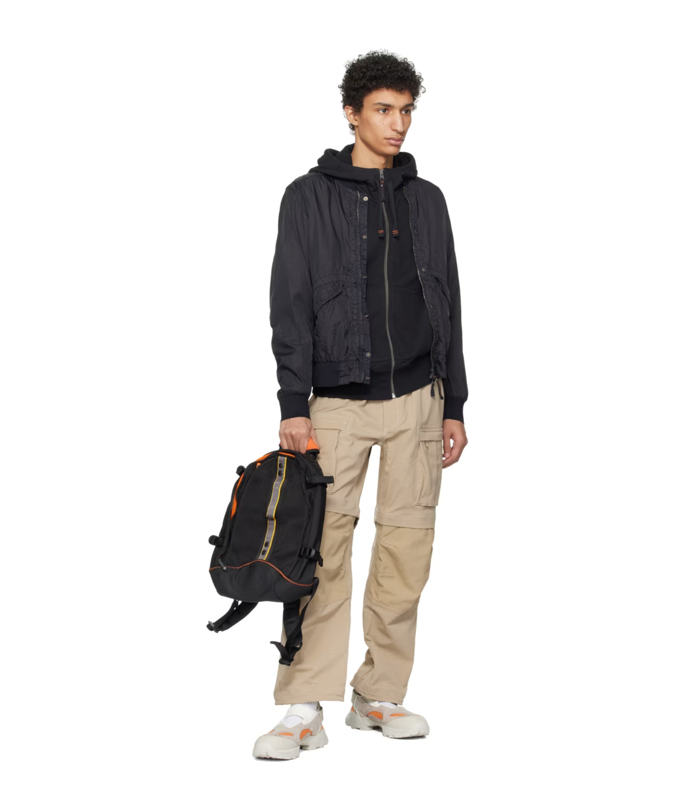 Parajumpers Zip Casual Jacket With Front In Black