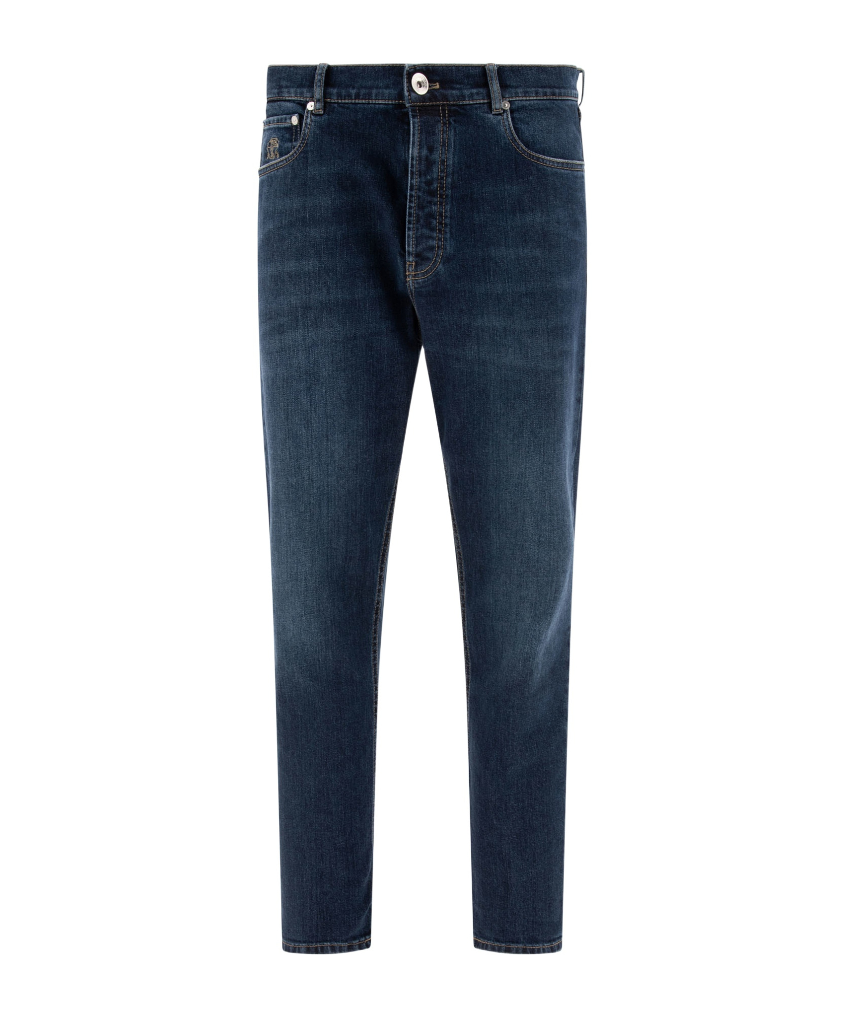 Brunello Cucinelli Mid-rise Tapered Jeans In Black