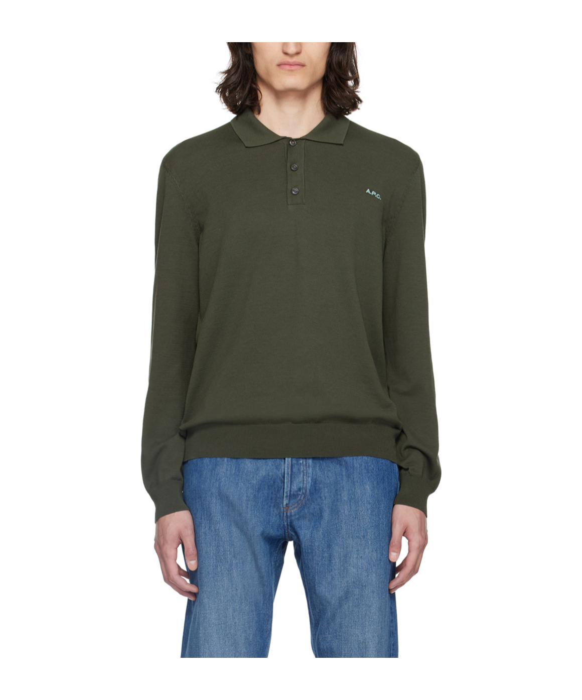 Apc Green Blaise Polo In Green