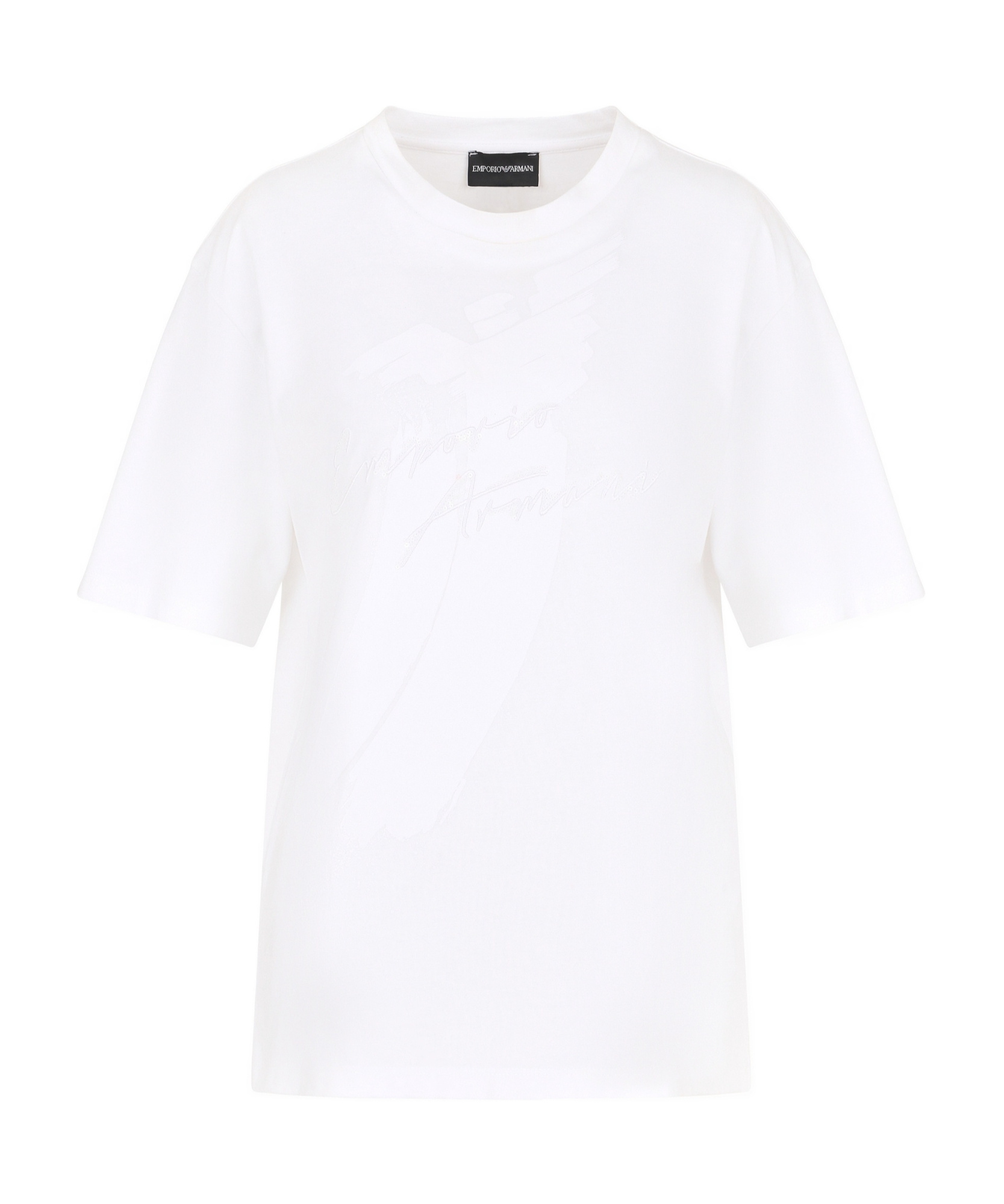 Shop Emporio Armani Open-necked Black Shirt In White