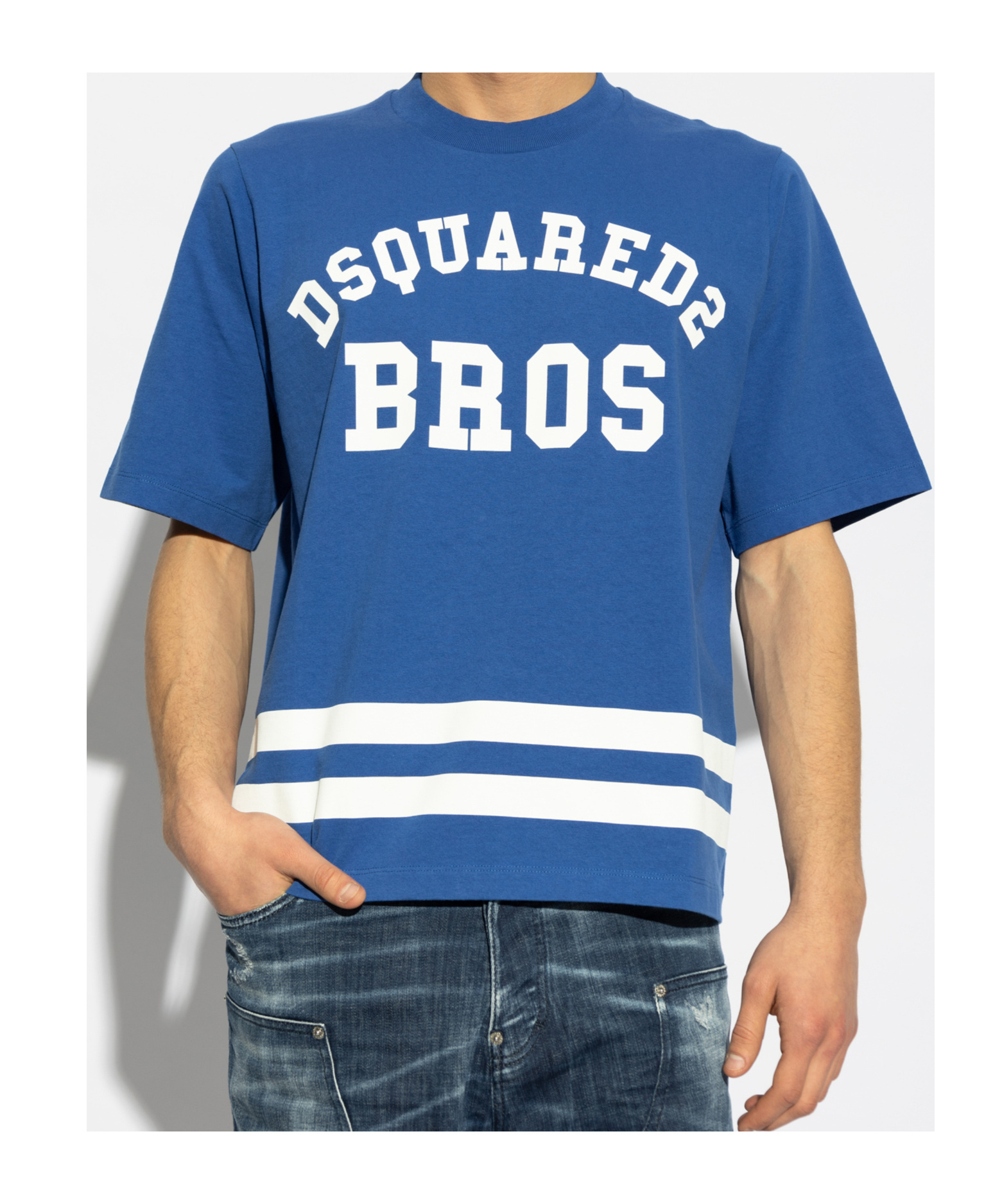Shop Dsquared2 Logo-print T-shirt In Blue