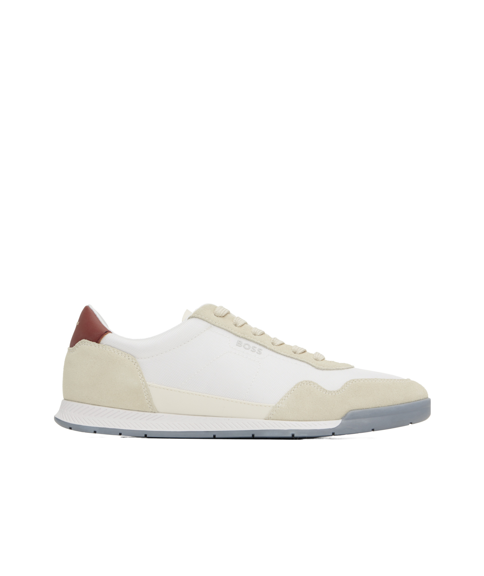 Hugo Boss Lace-up Sneakers In Open White