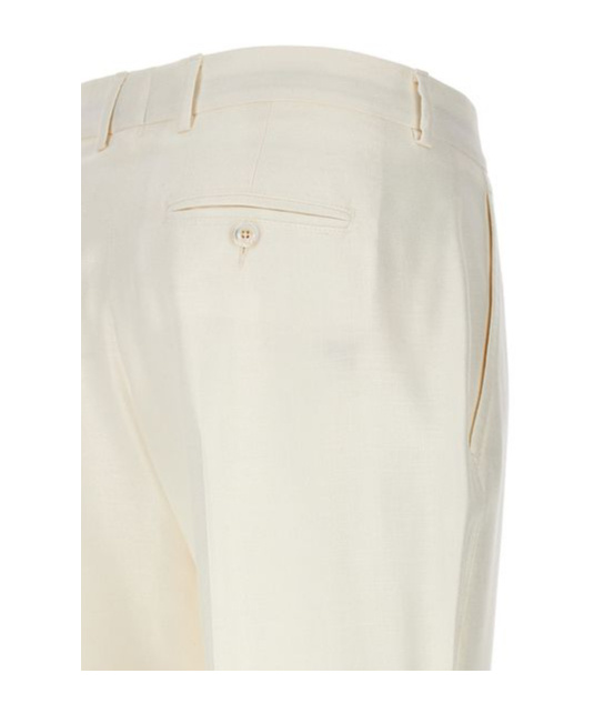 Shop Kiton Tailored Cigarette Pants In White
