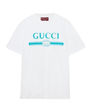 Gucci Womens Brand-print Relaxed-fit Cotton-jersey T-shirt White Mc In White