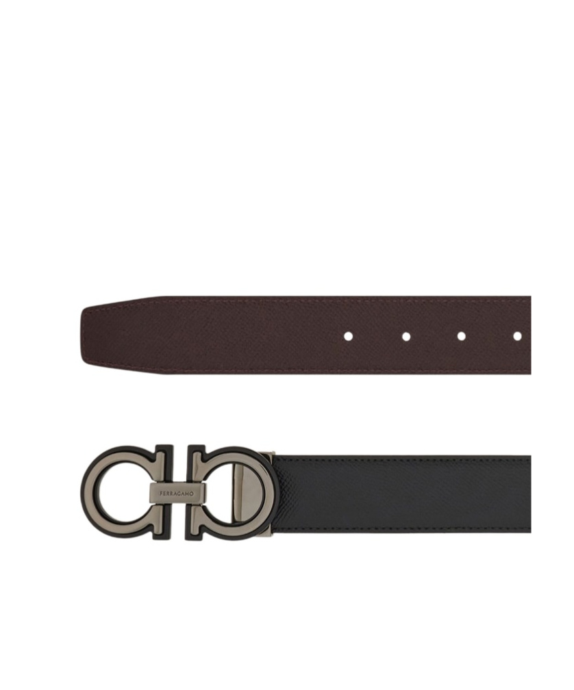 Ferragamo Adjustable Waist Belt In Black