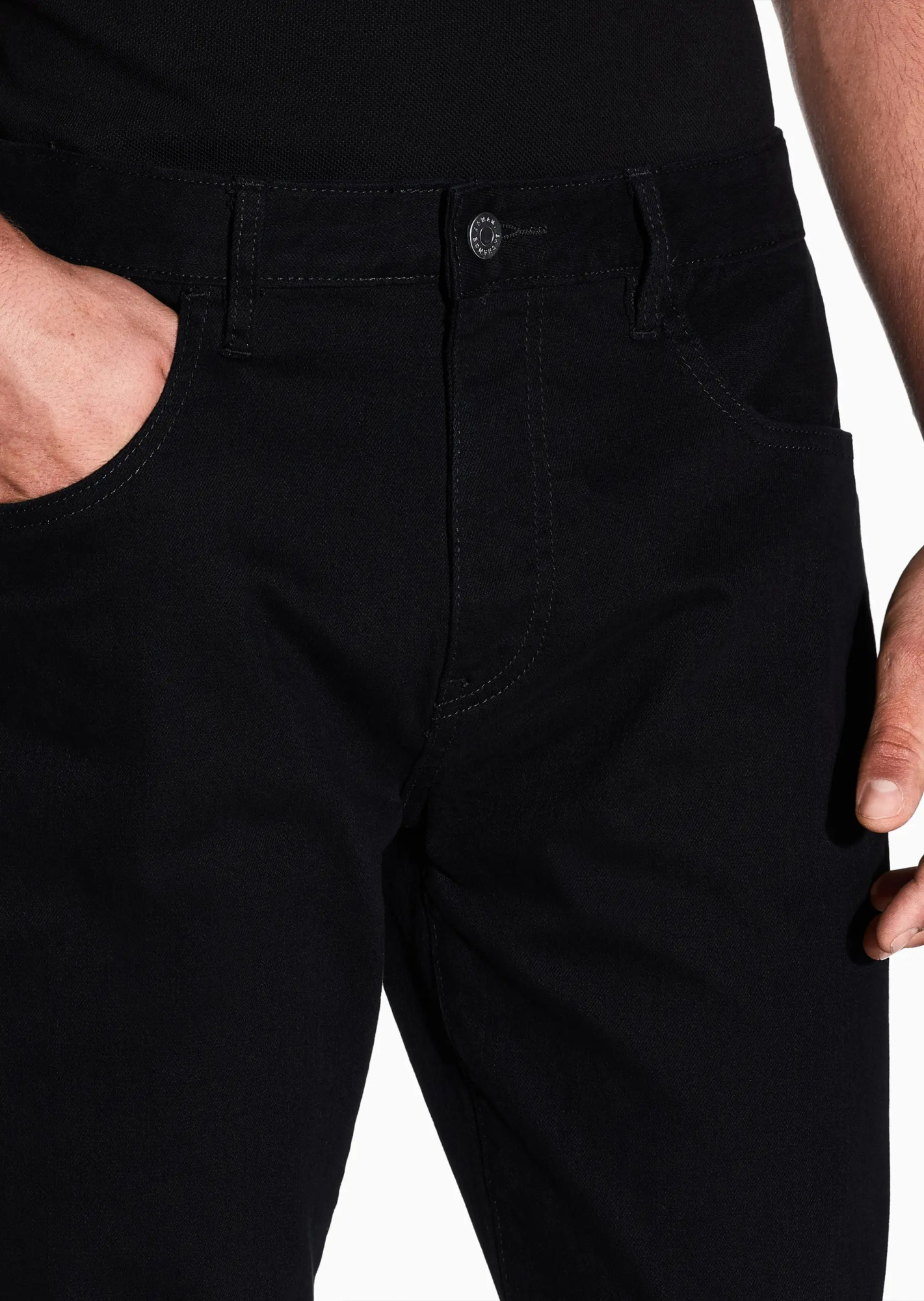 Armani Exchange Belt Loop Jeans In Black