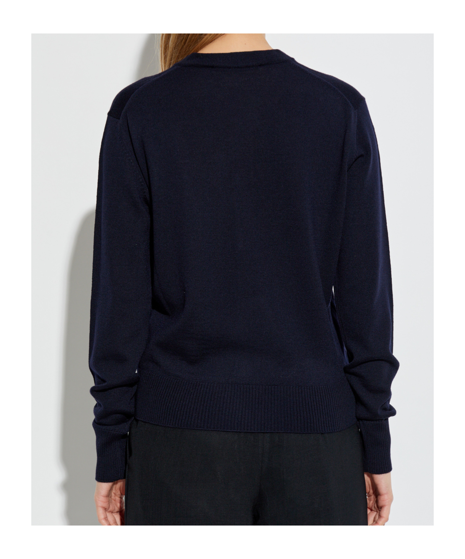 Shop Ami Alexandre Mattiussi Ami Logo Embroidered Cardigan In Black