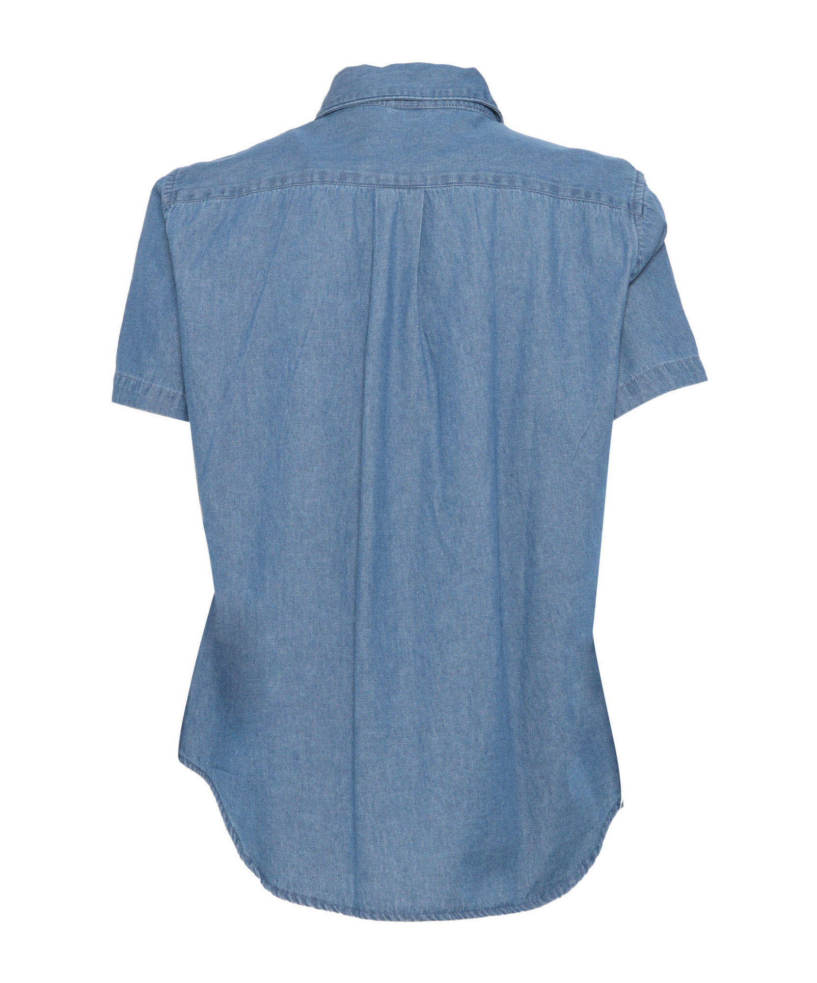 ASPESI SHORT SLEEVE RUFFLED DETAIL SHIRT 