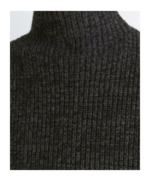Lemaire Yak Alpaca High Neck Sweater In Black