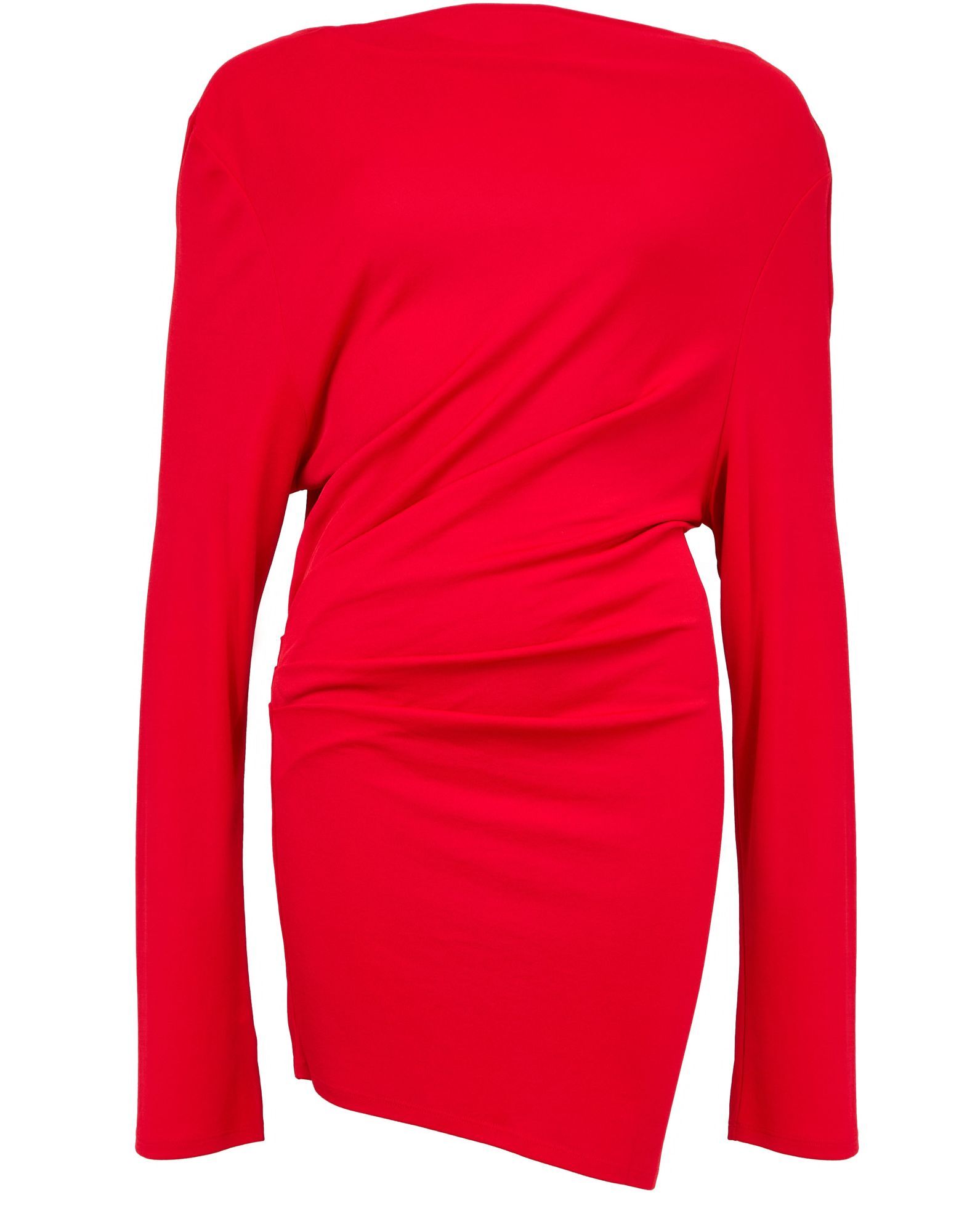 Jacquemus Asymmetric Hem Cruise Dress In Red