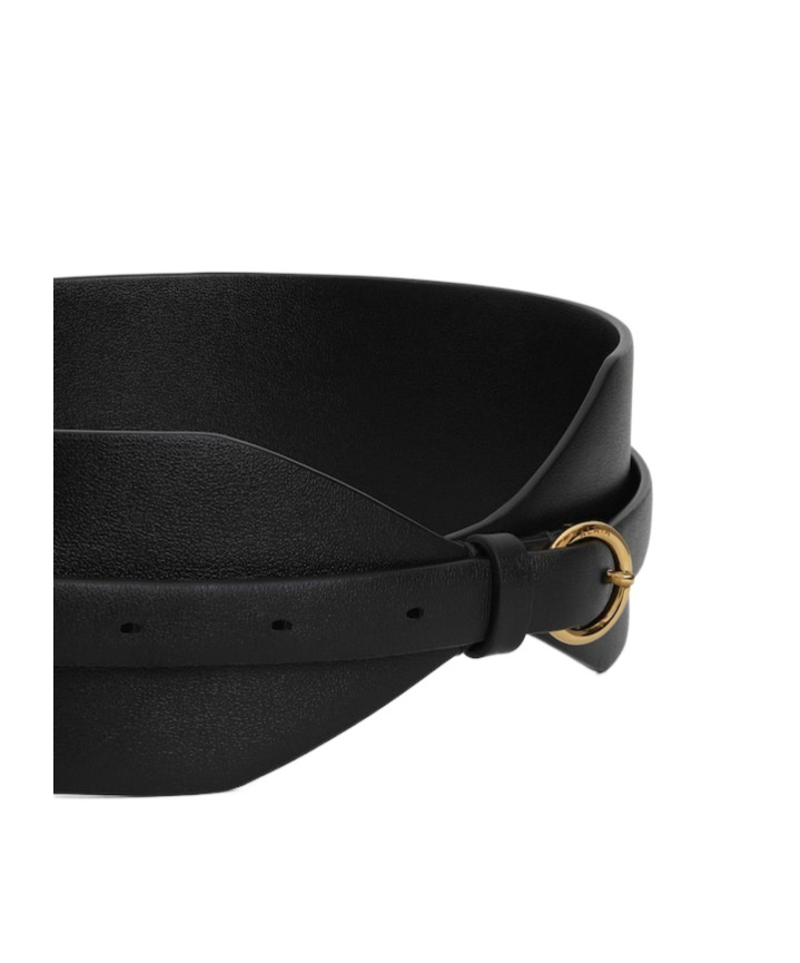 Alaïa Large Calf Leather Belt With Gold-tone Buckle