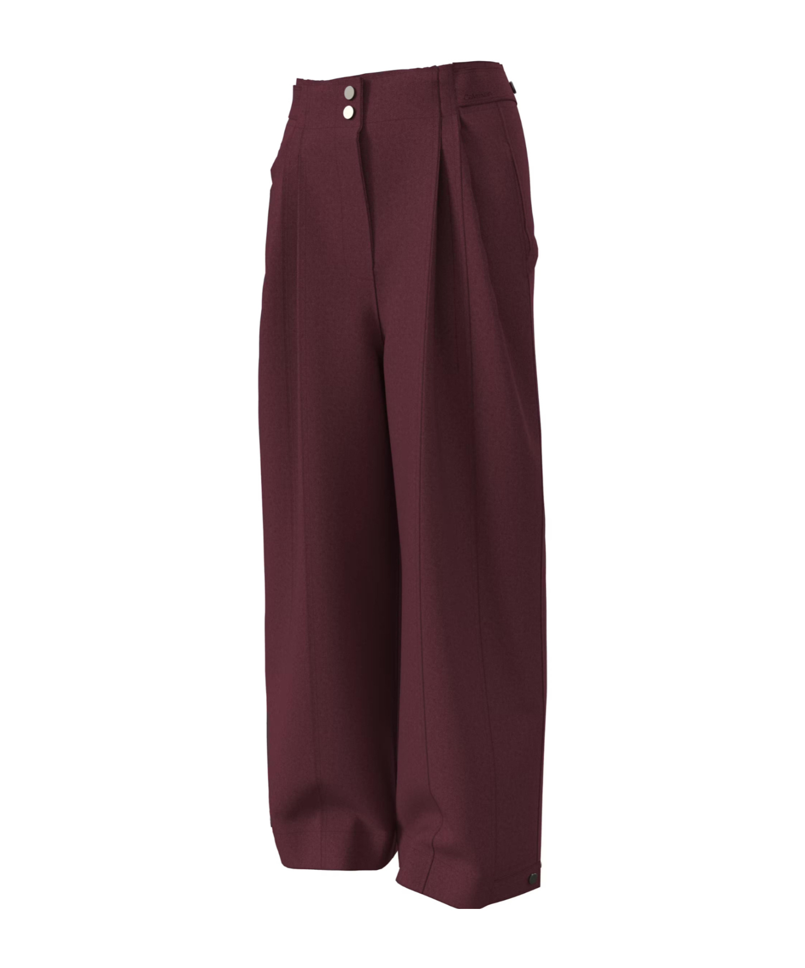 Calvin Klein Wide-leg Casual Pants In Red