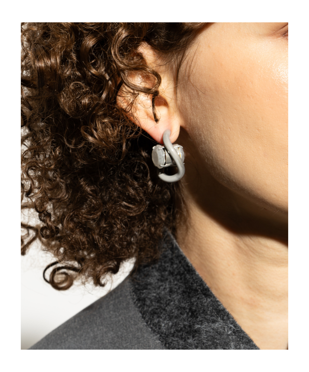 Marni Twisted Earrings In Gray