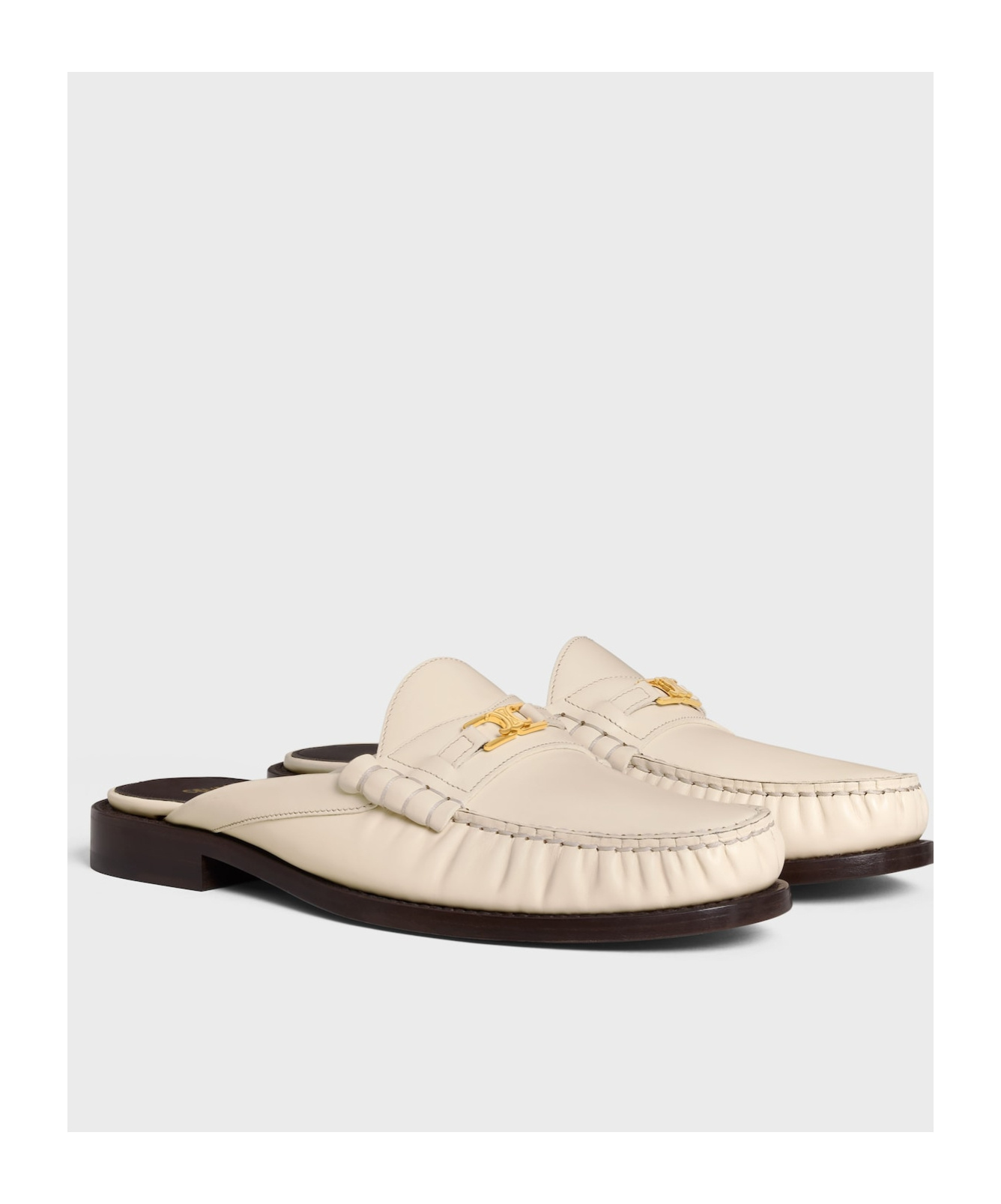 Celine Luco Mules In Milk Color