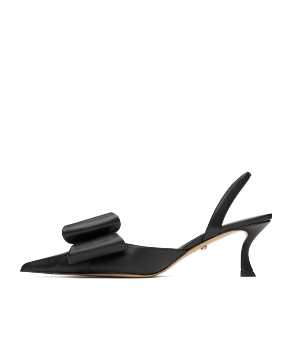 Mach&mach Le Cadeau Crystal Bow Slingback Pumps In Black