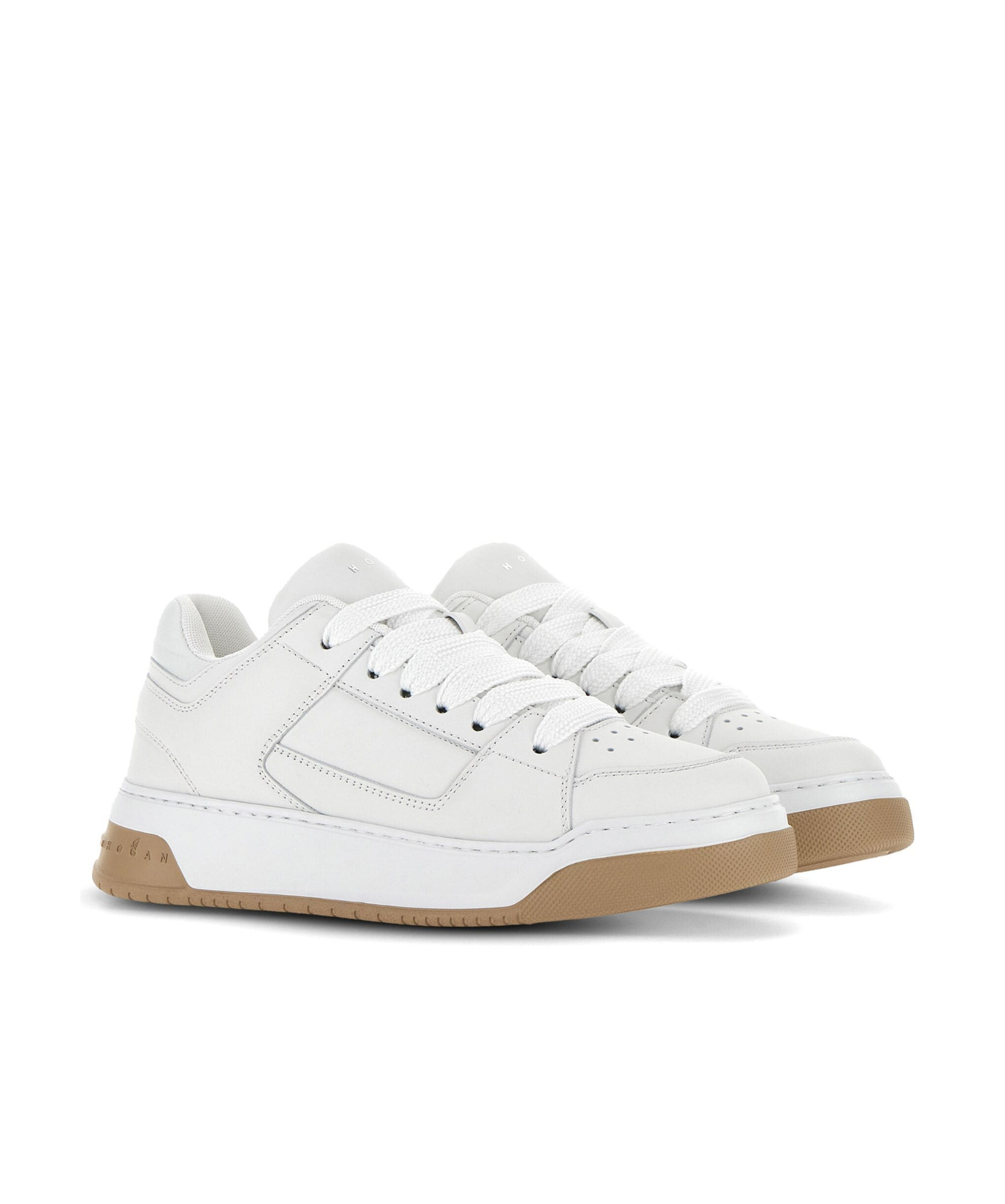 Hogan Men's Leather Sneakers With Logos In White
