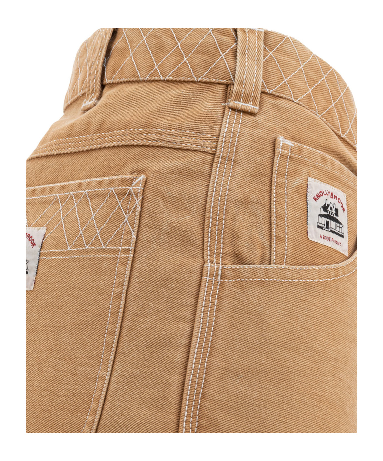 Bode Relaxed Fit Brown Trousers In Brown
