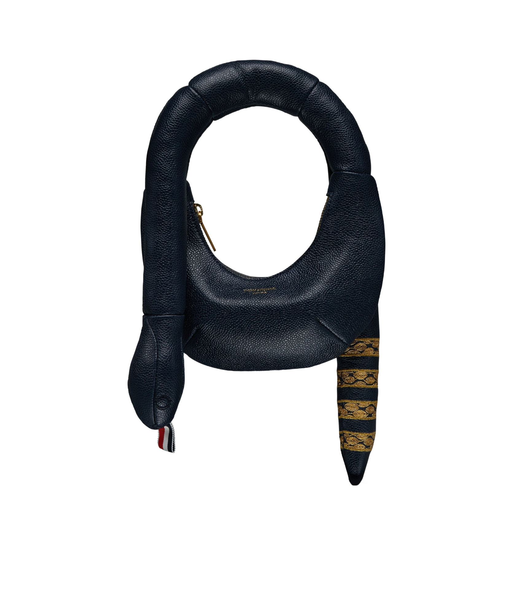 Shop Thom Browne Mini Snake Shoulder Bag In Black