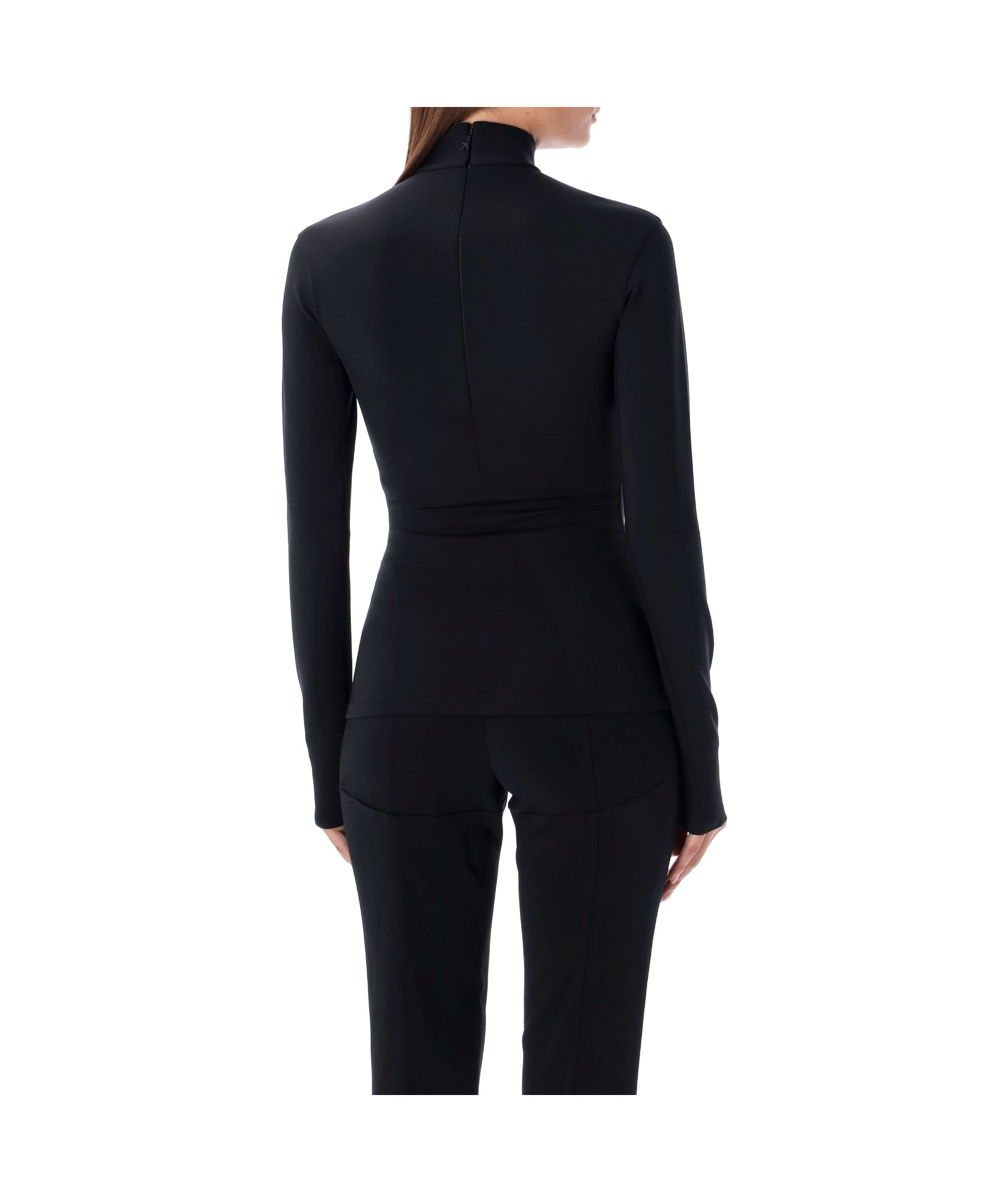 Mugler Long-sleeved Star Top For In Black