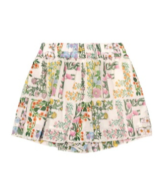 Fendi Multicolour Muslin Junior Shorts In Green