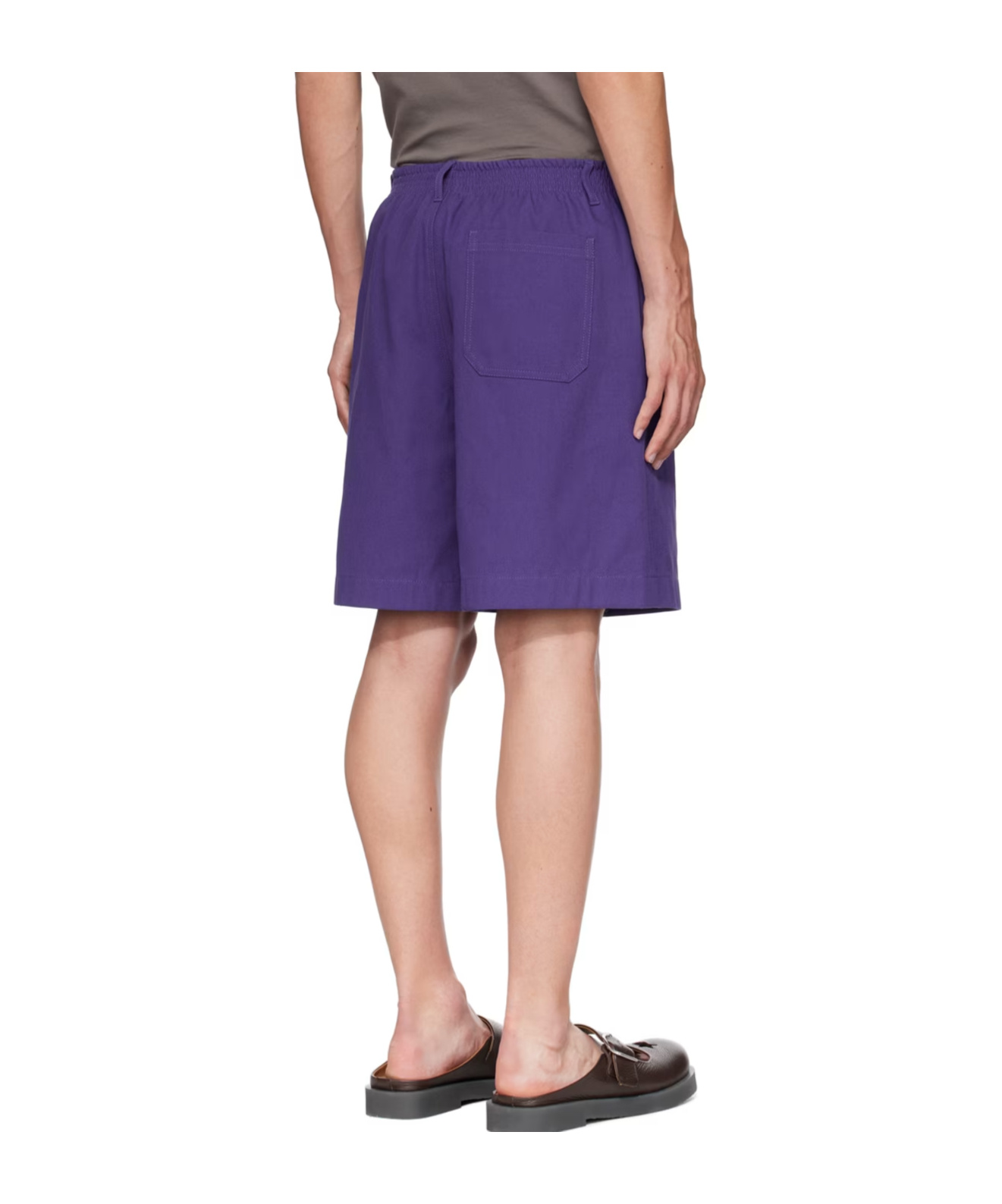 Acne Studios Belt Ring Shorts In Blue