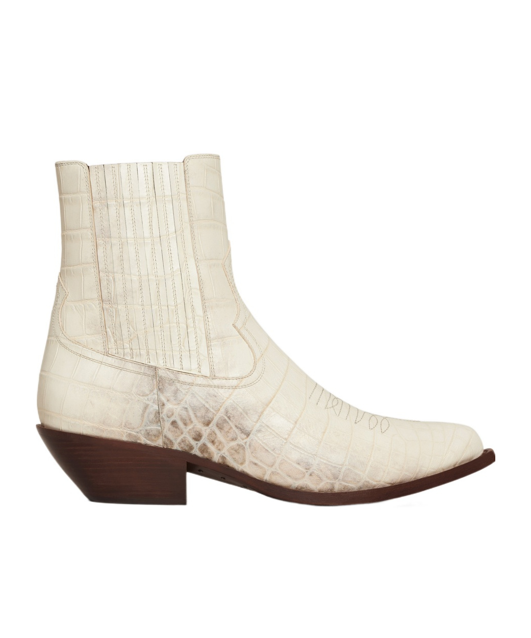Celine Pointed Chelsea Boots In White