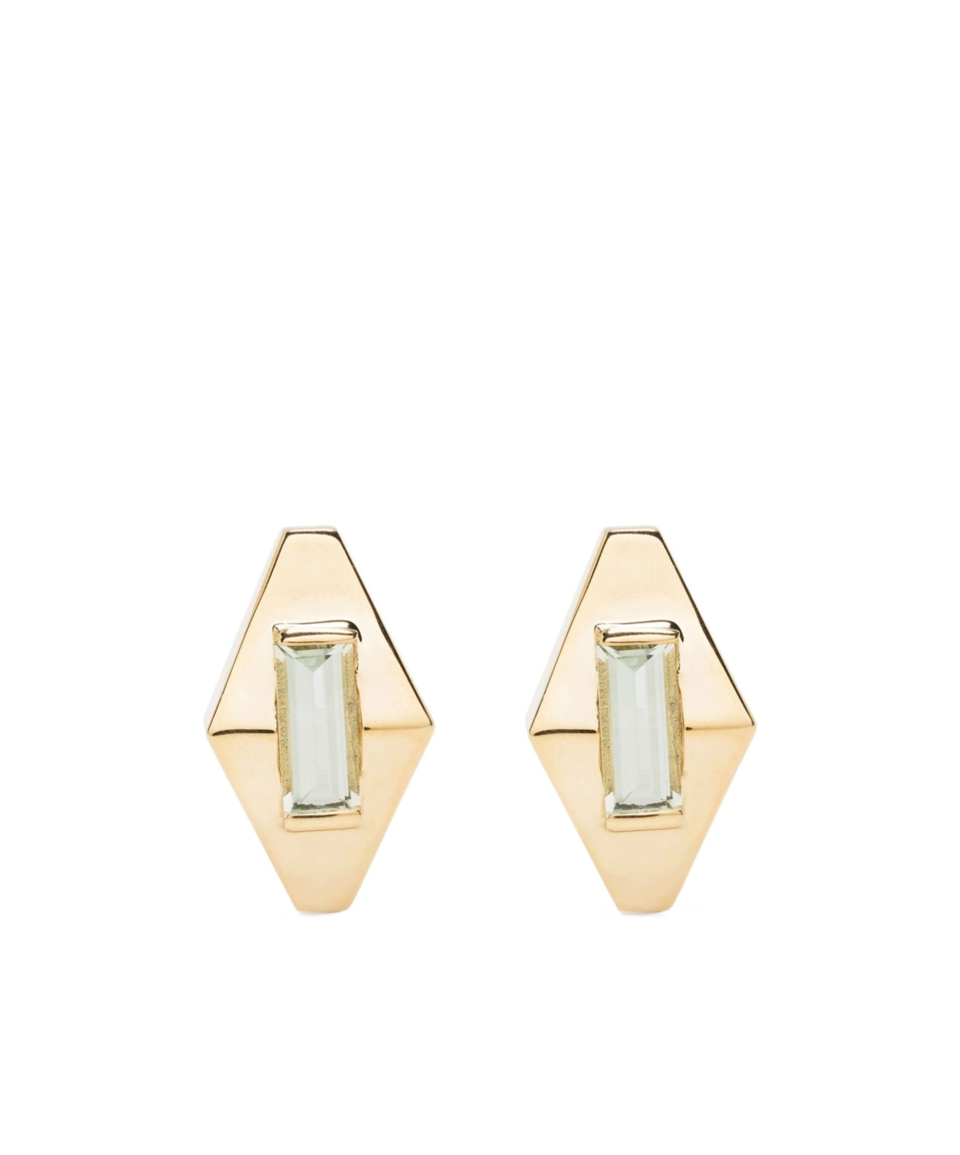 Aliita 9kt Yellow Gold Deco Rombo Earrings