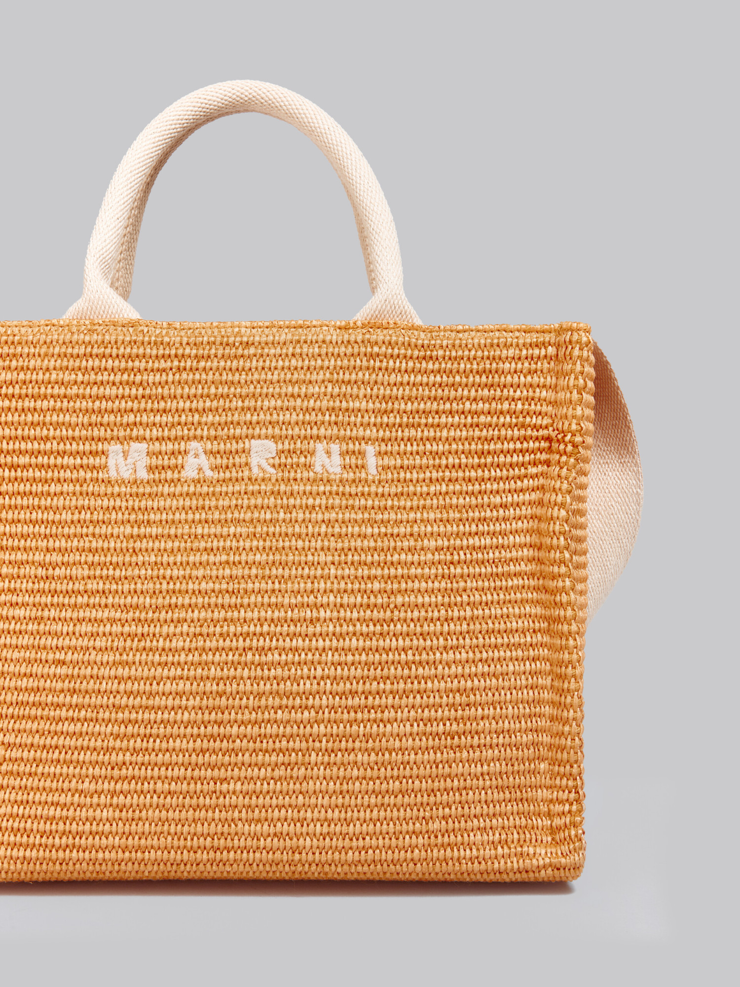 Marni Small Raffia Tote Bag In Brown