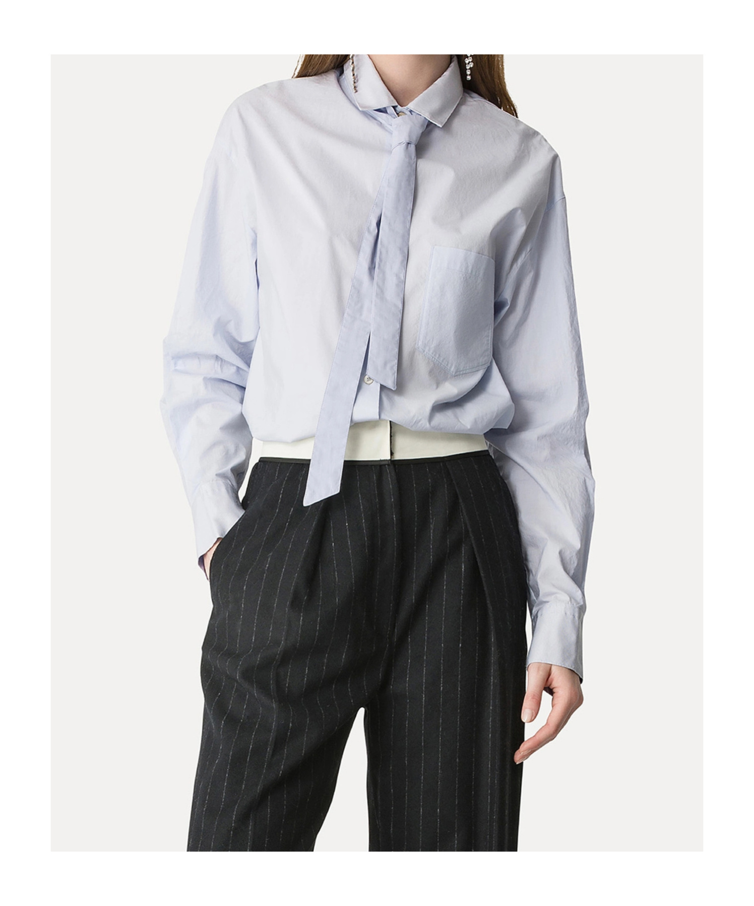 Forte Forte Oversized Shirt In Cotton Poplin In White