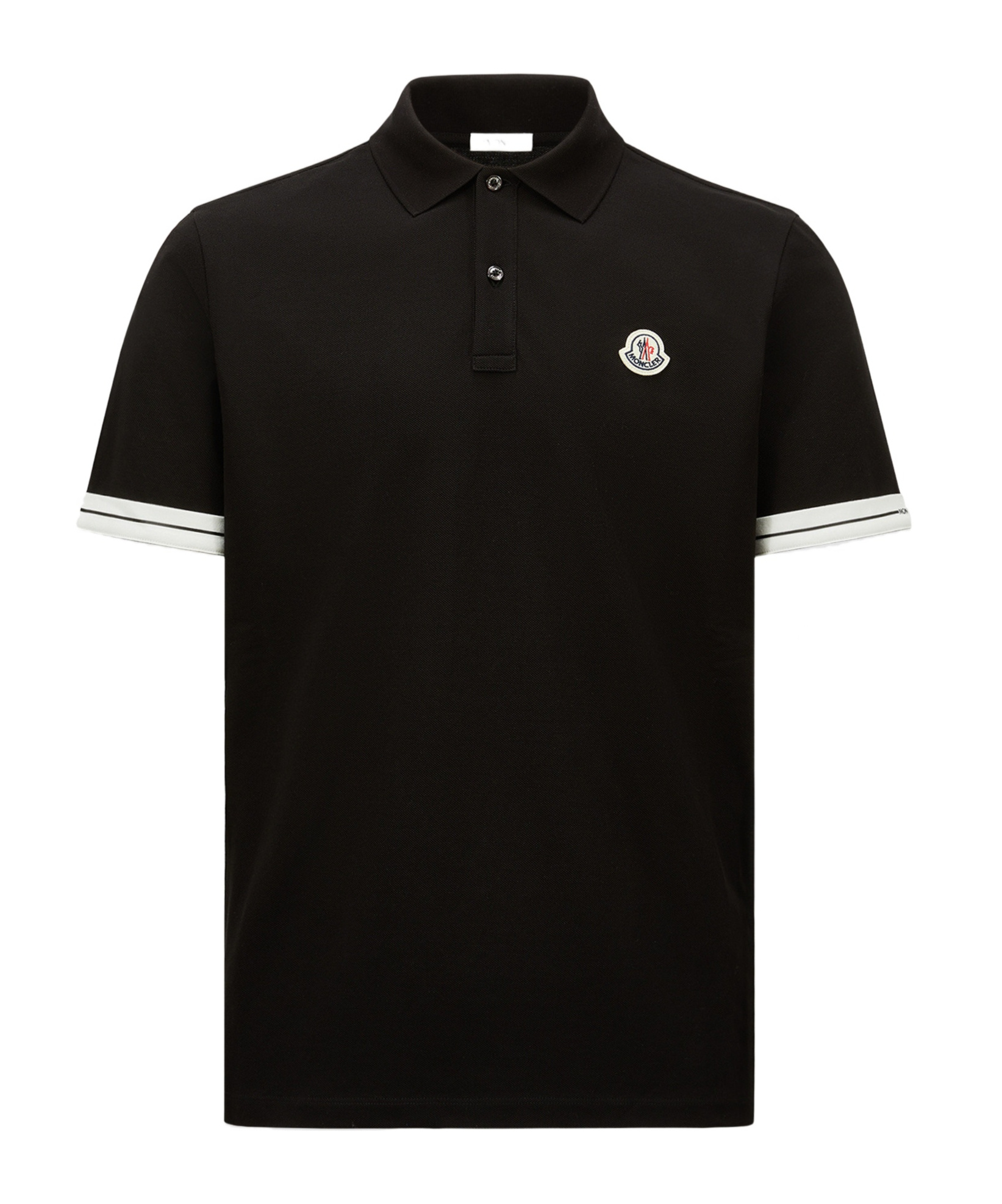 Moncler Black Polo In Black