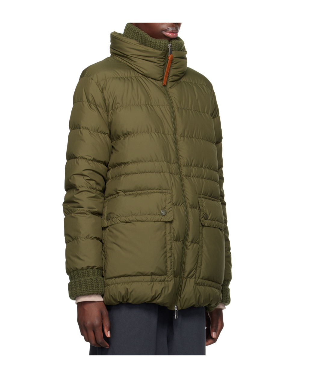Moncler Green Baux Short Down Jacket In Green