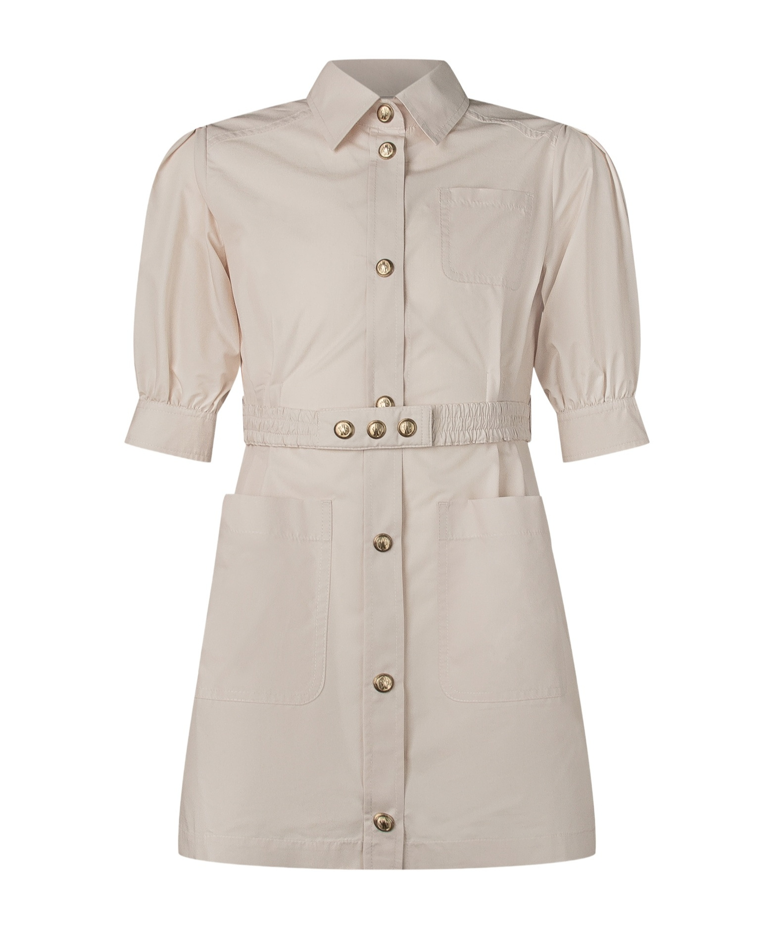 Moncler Belted Dress In Neutral